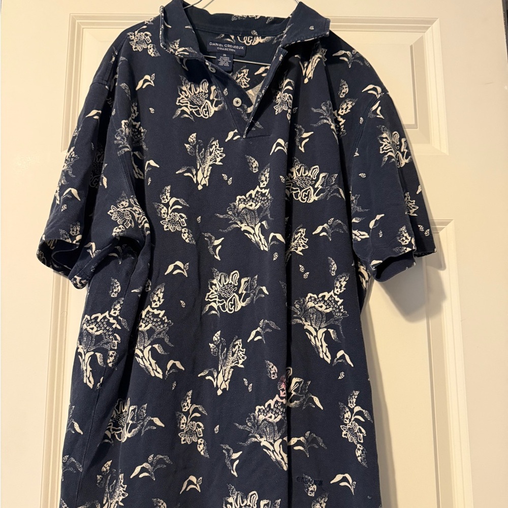 Daniel Cremieux Navy Floral Polo